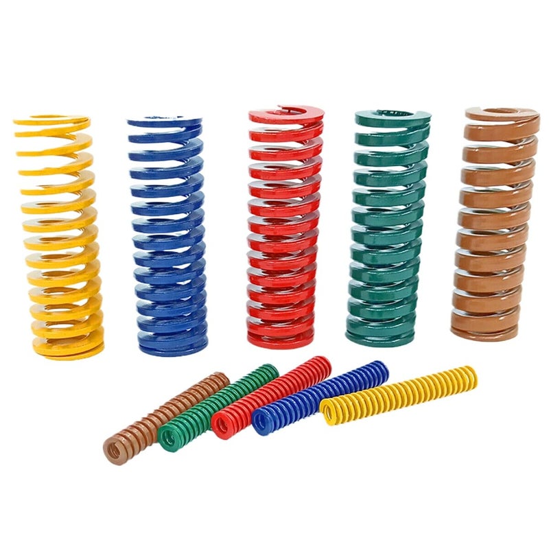 TH Green Compression Die Springs 10x5x125mm 2pc Light Medium Heavy Load Duty - Image 1
